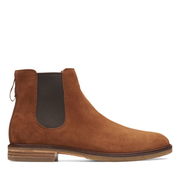 Clarks Mens Clarkdale Gobi Chelsea Boots Dark Brown | UK-5871240